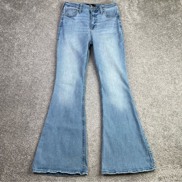 Hollister Denim - Hollister Jeans Women's 28 Blue Flare High Rise Light Wash Soft Stretch